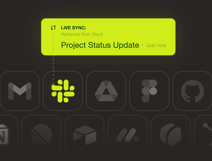 Fresh, real-time context from your sources