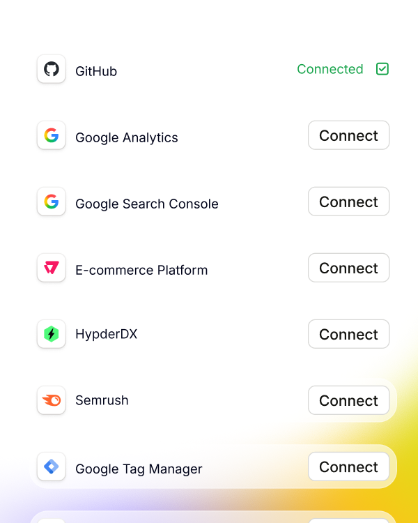 Connect your tools and services