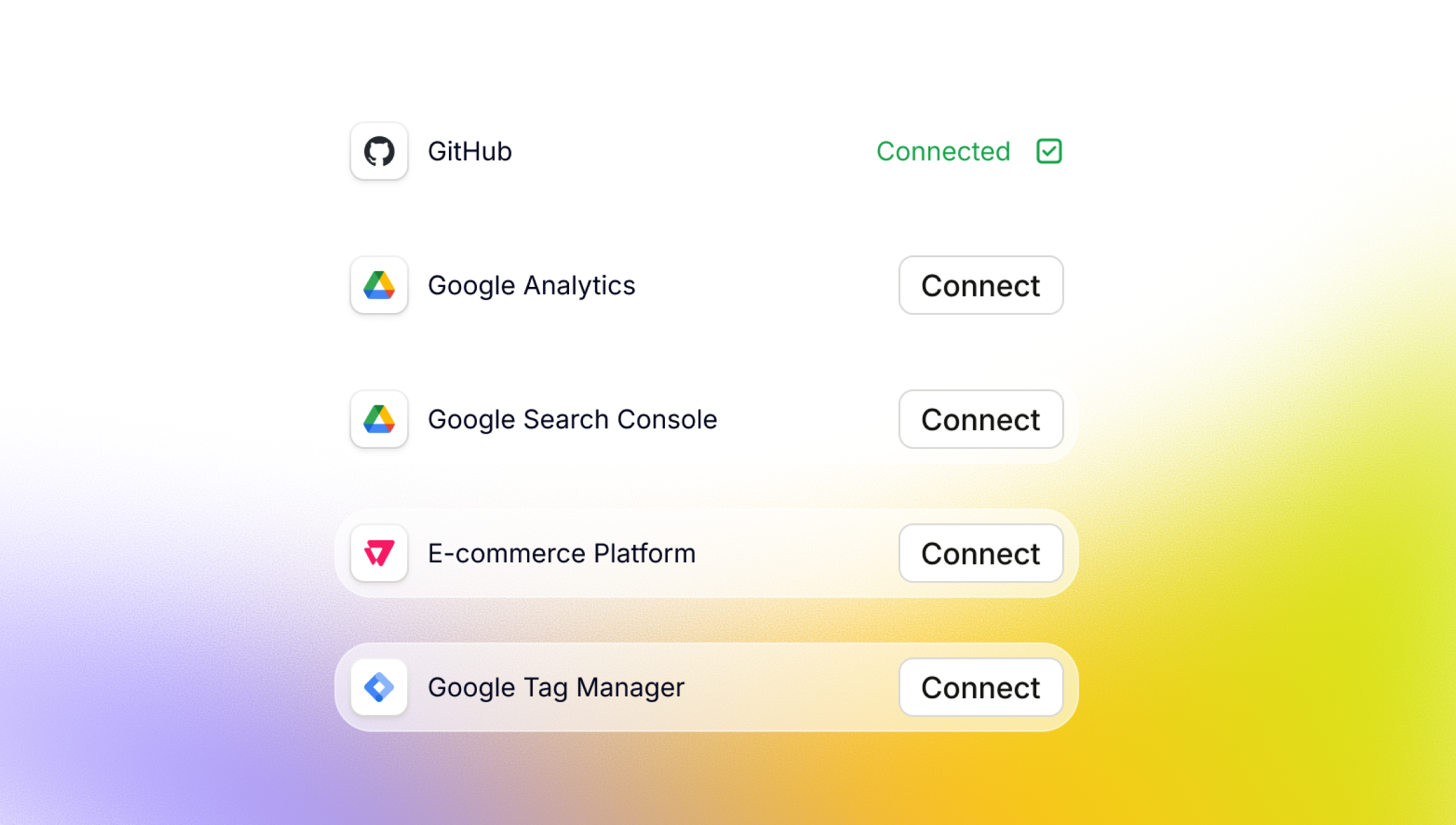 Connect your tools and services