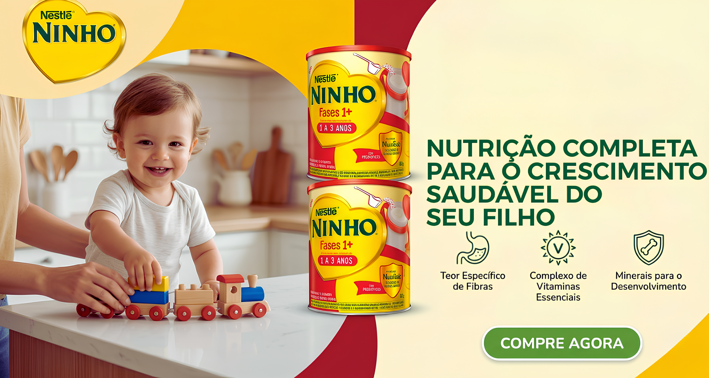 Fórmula Infantil Ninho Fases 1+ Nestlé