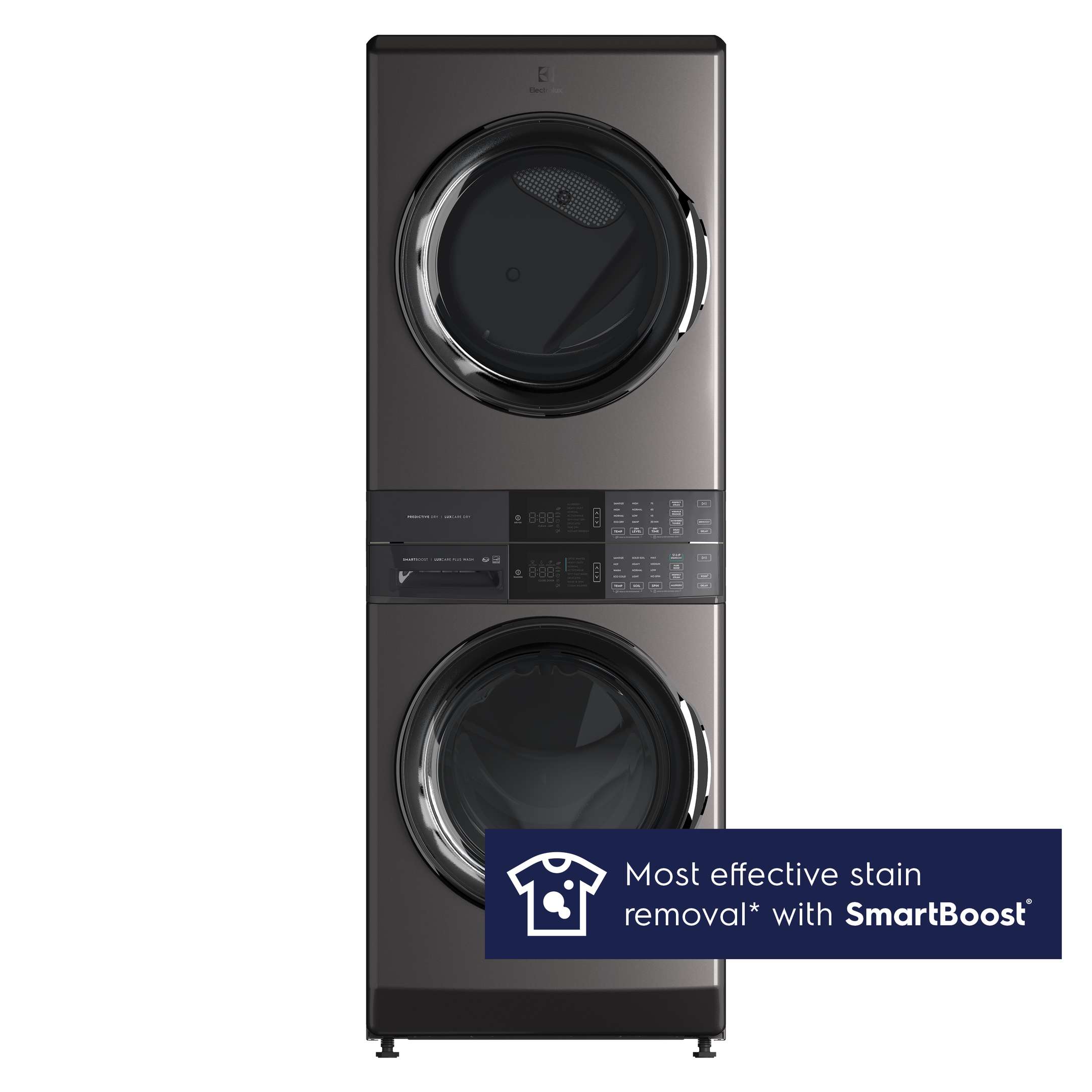 Lavadora Electrolux Laundry Tower™ de carga frontal de 4.4 Cu. Ft. y 8 Cu. Ft. Secadora Gas