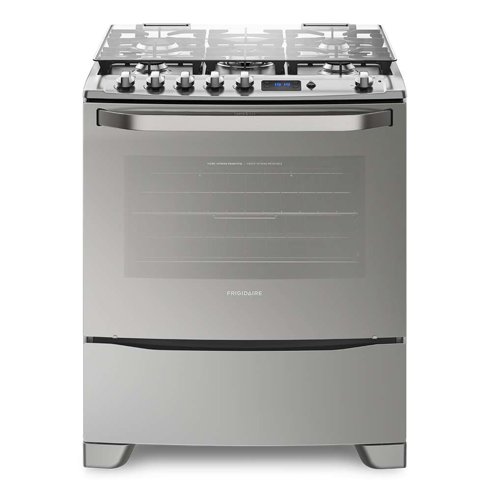 Estufa de gas de 30" Frigidaire, Mesa de Acero Inoxidable, 5 Quemadores y Tope de Vidrio