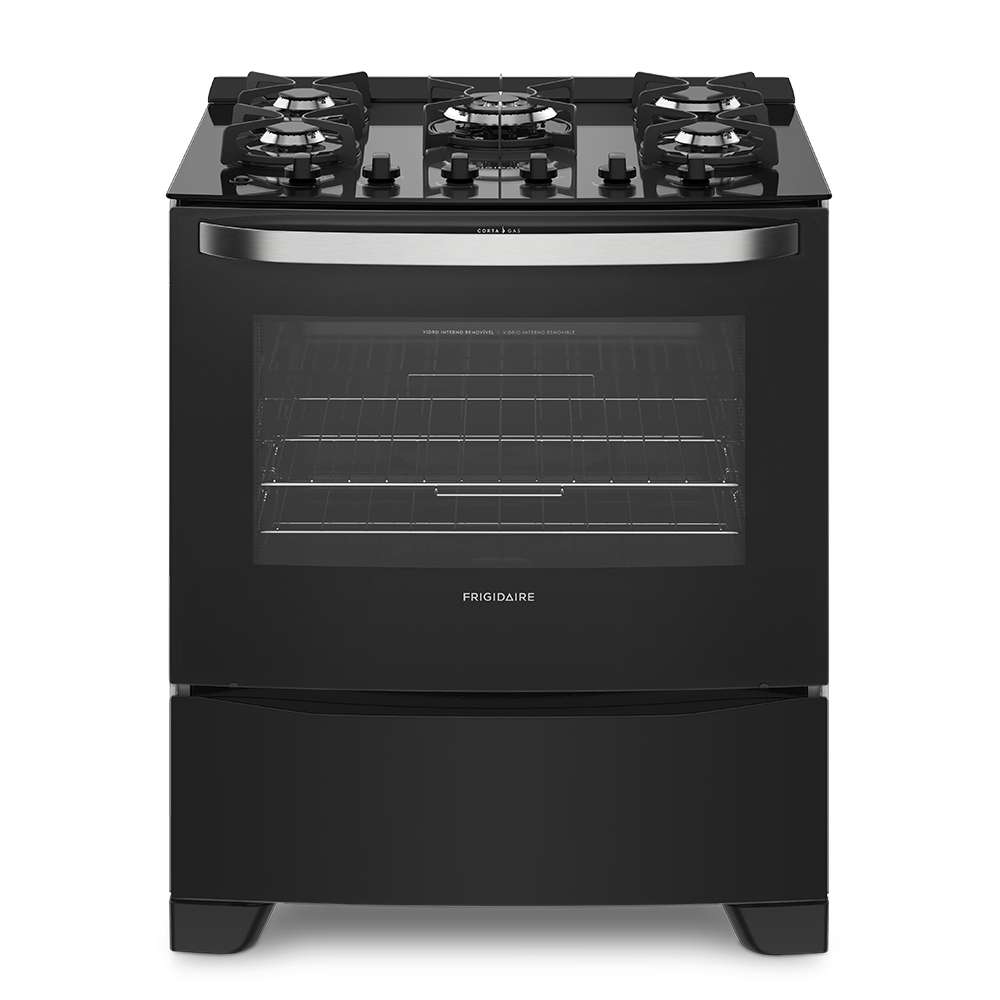 Estufa de gas Frigidaire de 30" Mesa de vidrio templado 5 Quemadores