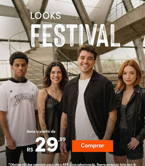  Looks para Festival a partir de R$49,99