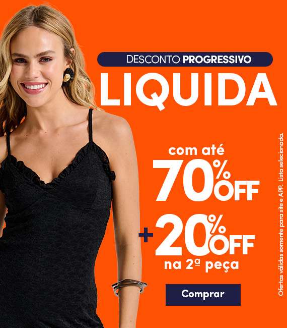 Liquida - com até 70%OFF + 20%OFF na 2ª peça