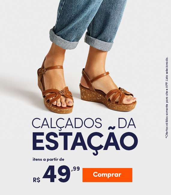 Calçados  a partir de R$29,99
