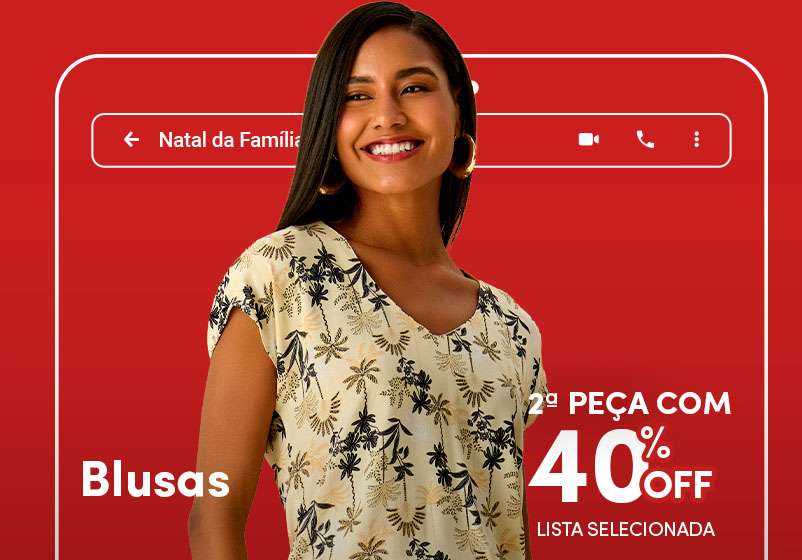 Blusas 2ª Peça com 40%OFF