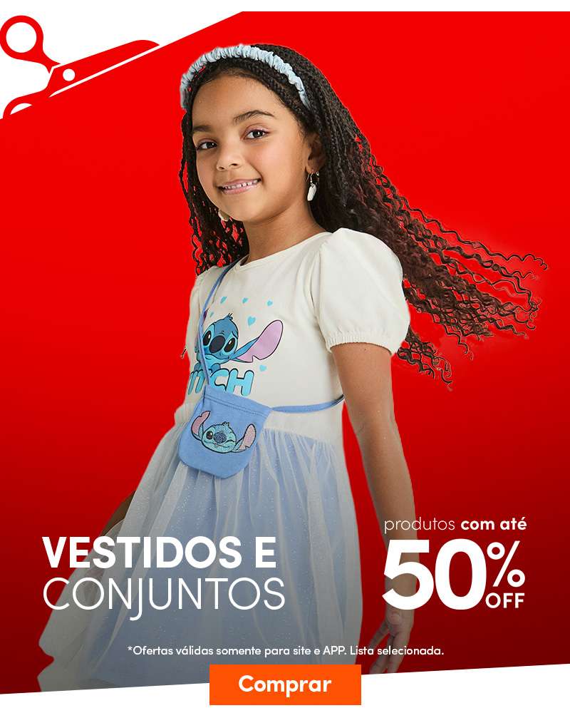 Vestidos e conjuntos até 50%OFF