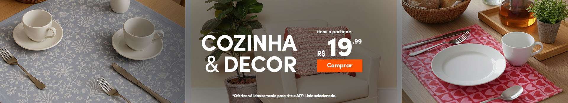 Cozinha e decor a partir de R$19,99