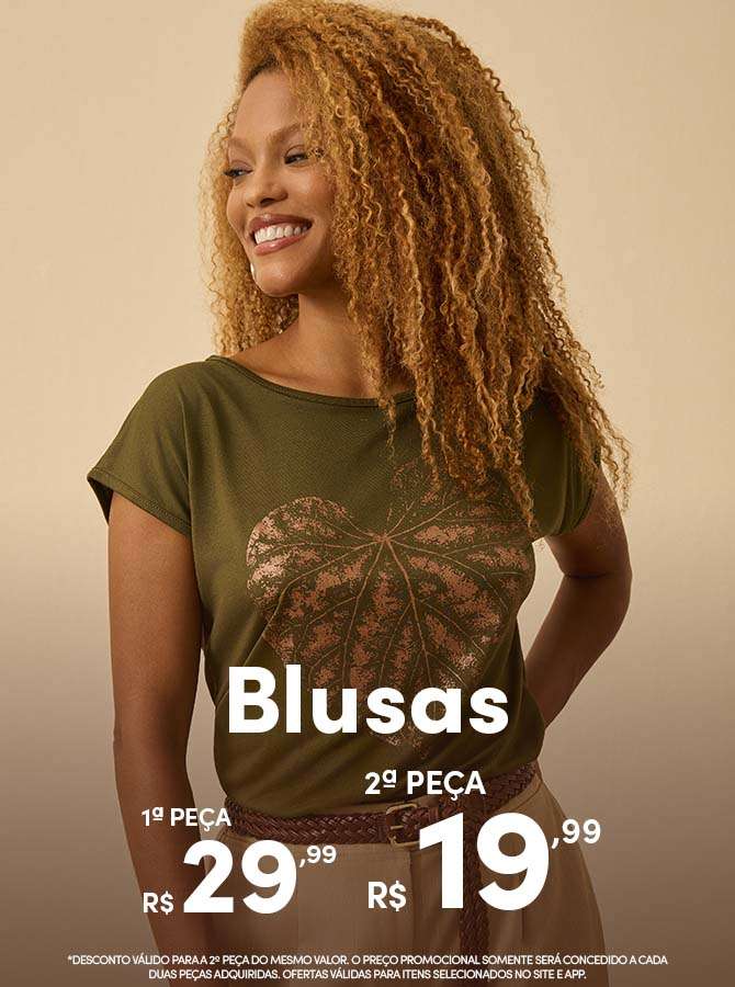 Blusa Regular - 2ª peça por R$19,99