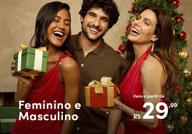  Feminino e Masculino a partir de R$29,99