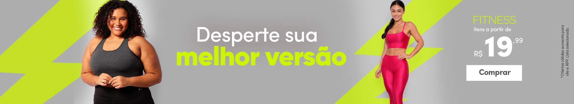 Desperte sua melhor versão | Fitness Feminino a partir de R$19,99
