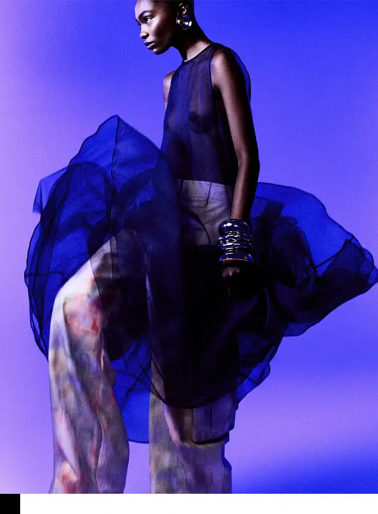 banner vestido de crepe com seda