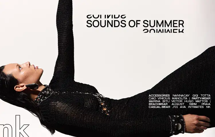 banner modelo de summer oasis vestido preto