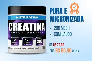 potes de creatina nutrilatina 200mesh