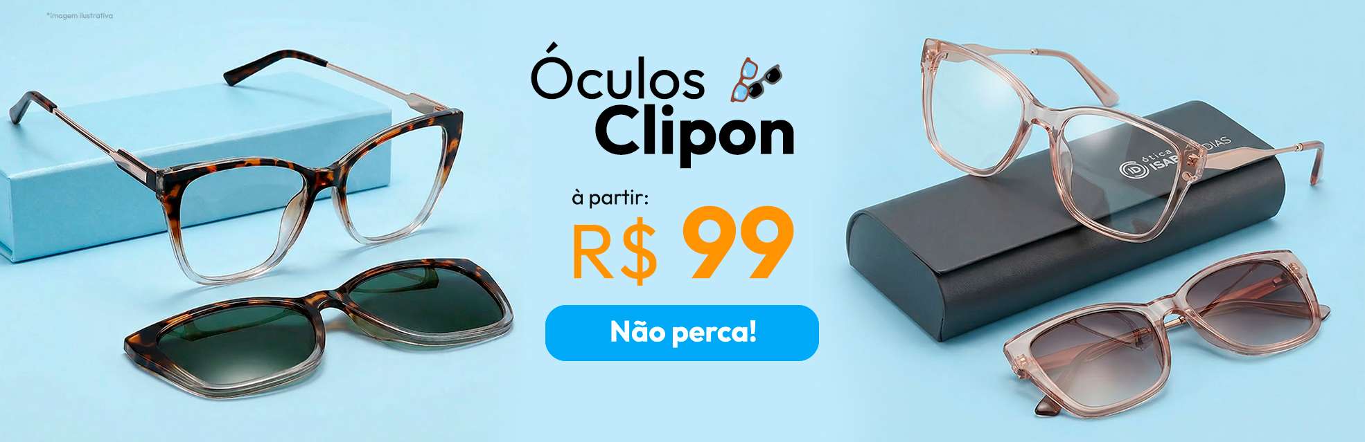 óculos clipon