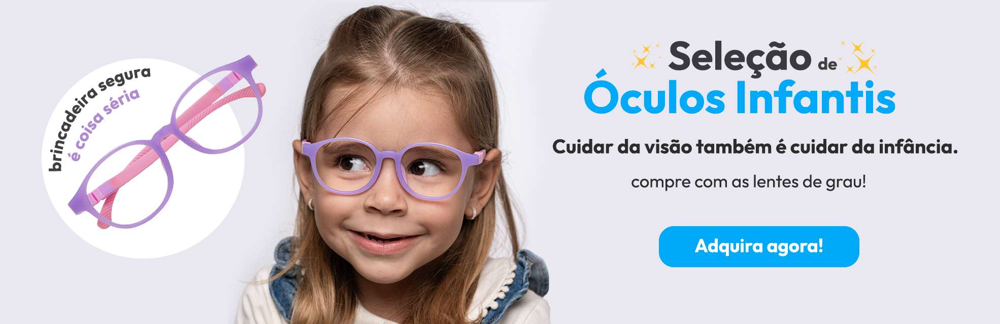 Seleção de óculos infantis