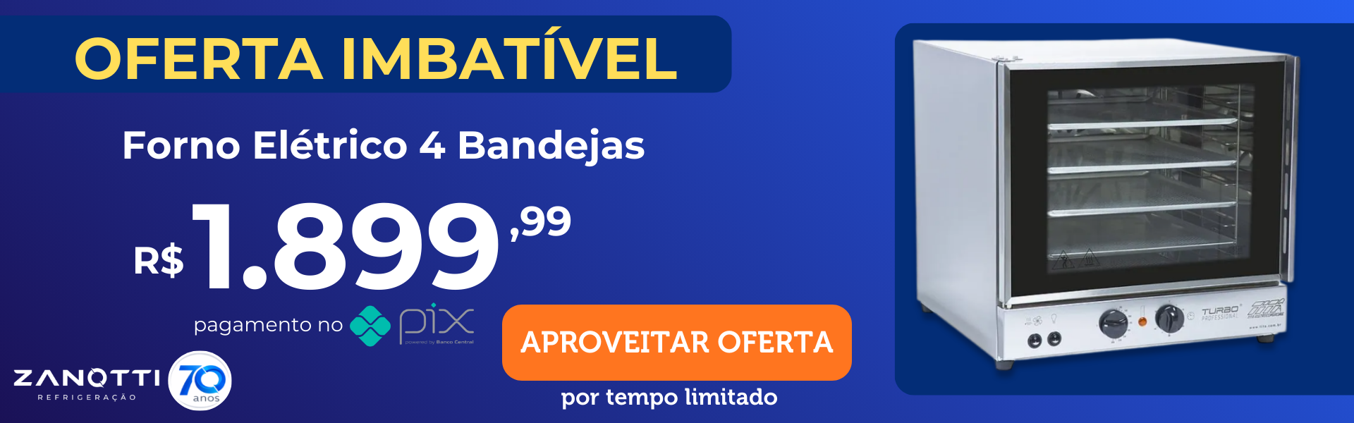 Forno Elétrico 4 Bandejas