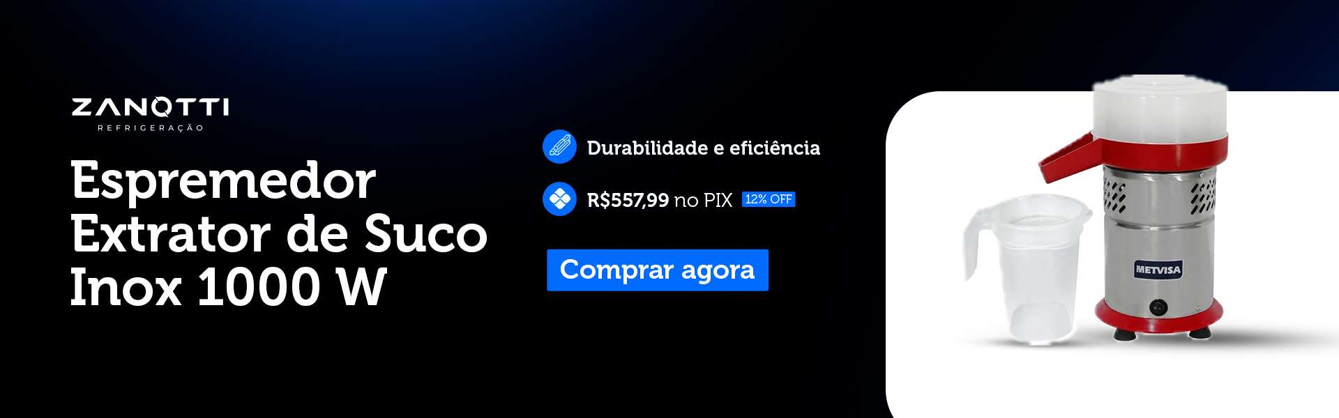 Espremedor Extrator de Suco ESL MAX Inox Metvisa